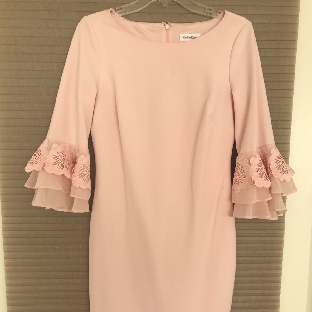 Pink mid length Calvin Klein Dress